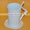 high quality personality white ceramic mug with handle