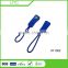 Custom rubber cord zip pull for outdoor garment