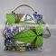 Women wax fabric Leather Shoulder Bags Top-Handle Handbag Tote Purse Bag