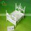 Unique Handmade Dollhouse Miniature Metal Pure White Bed