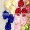 Colorful Satin Ribbon Flower Handmade Rose For Decorative Toys