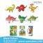 12"-16" dinosaur 6 assorted plastic non-toxic soft body animal toys