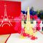 fairy Eiffel Tower 3D pop up greeting card die cut handmade gift card