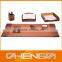 High quality customized made-in-china Leather Desk Sets Brown For Sale(ZD13-72-1)