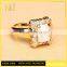 Jingli Jewelry Gold Plated Silver Engagement Ring With Rectangle Zircon (YJ-810)