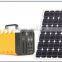 portable solar system with 500W inverter, 35W panel, 4 LED bulbs for indoor and outdoor lighting