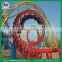 Exciting large amusement rides 6rings roller coaster for sale From china manufacturer