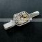 15x21mm vintage style steam punk watch movement core rhodium,metal gun black fashion tie clip bar 6830004