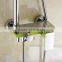 Colourful baking Varnish bath& shower rotate faucet set with ABS plastic rain shower head &hand shower