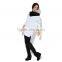 Pretty steps 2015 white v neck women loose pullover blouse patterns for winter