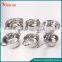12Pcs Silver Stainless Steel Cookware Set With Glass Lid
