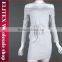 Wholesale fashion stock grey off shoulder sexy ladies one piece dress latest party dress