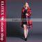 2015 Office Red Plaid Out Door Ladies Overcoat Designs Warm Winter Dress