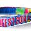 One Time Use RFID F08 Woven Fabric Wristband / Bracelet