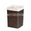 European Style Plastic Trash Can Bucket Square With Lid Trash Bin 13L