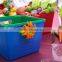 Wholesale Square plastic storage basket with handle/ Sundries storage basket with handle