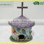 Cross On House Shaped Hanging Metal Bird Feeder Window Bird Feeder Stand