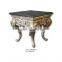 French style antique small side table with marble top