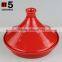 10"red color ceramic cooker stoneware tagine set