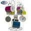 Silver metal mug rack tea cup rack tree for kitchen show