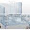 Service Supplies Folding Stackable Container Wire Mesh Basket Warehouse Cage
