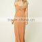 Beach Party Wear Dress Adjustable Cami Straps Lace-up Front And Back Scoop Neckline Maxi Dress Swim Cover-Up