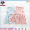 Hot sale baby handmade smocked dress cotton linen girl's dress