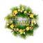 HFR-T331 plastic indoor christmas wreaths 2014 wholesale artificial christmas wreaths