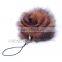 CX-A-54G Rabbit Fur Mobile Phone Strap Promotional Ring Fur Keychain