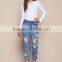 MGOO Popular Women Teaspoon Baggies Jeans Pants For Women In Cobain With Holes Tore Up Muslim Pants