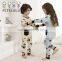 Bear Design Pocket Top Full Print Trousers Kid Match Pyjamas Sets