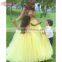 Yellow Flower Girl Dress for 9 Years Girl