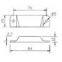 cargo control track for freezer truck, E-track for truck, van car, container body side, steel E-track tip, end socket GL-19113-1