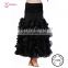 woman flamenco ruffled skirt black AB034B