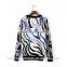 Pullover Knitted Zebra Stripe Color Combination New Design Girl Sweater