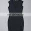 Latest Dresses Design Women Sexy Sleeveless Deep-V Black Short Tight Mini Dress Club Party Dress