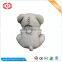 Beige fancy soft bear animal sitting plush stuffed keychain with heart toy