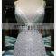 Spaghetti Strip Deep V-neck Wedding Dresses with Detachable Train