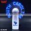 2018 SUNJET Hot Sale Best Promotion Gift Battery Replaceable LED Mini Handheld Flashing Custom Words Fan
