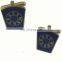 Plated engraved logo masonic cufflinks customized // 2015 high quality fashion Custom Luxury brass masonic cufflink