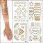 Wholesale Newest Design Tattoo Sticker Metallic Sexy Ladies Makeup& Henna Small Order Cheap Tattoo Stickers Paper Gold Silver