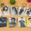 customized Digital photo keychain football soccer star movie star character keychain president election keychain