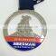 zinc alloy antique nickel plating custom medal netball medal with 3D pattern