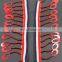 Fashion high quality red color plastic bead with ribbon trim tassel beaded fringe trim for clothing