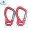 Aluminum carabiner hanging hook for strap