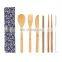 Bamboo Cutlery Set Flatware Set Reusable Portable Utensils Travel Cutlery Set