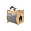 Functional Kitty Wooden Scratcher House With Plush Cushion Toy Ball Cat Furniture
