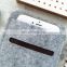 Simple style customized light grey felt phone case with pockets for card holder