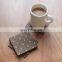 portable multi pockets cork coaster dishes protectors table mat felt coasters set