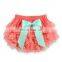 Factory cheap Newborn Infant lace diaper covers children ruffle bloomers baby underwear